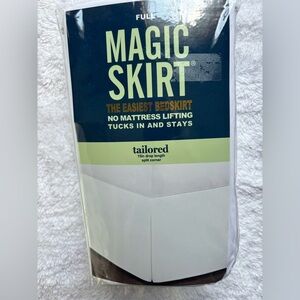 Full Magic Skirt The Easiest Bedskirt Tailored 15in Drop Length Split Corner